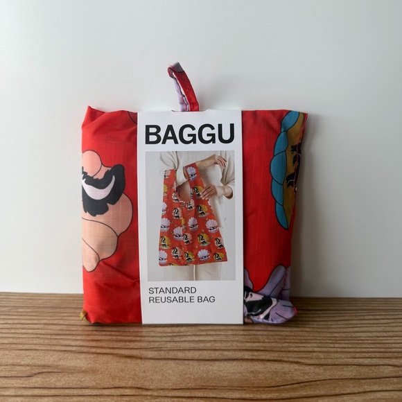 BAGGU Handbags - BAGGU Standard Reusable Bag Half Shell Skunk Pattern Brand New Holds 50lbs